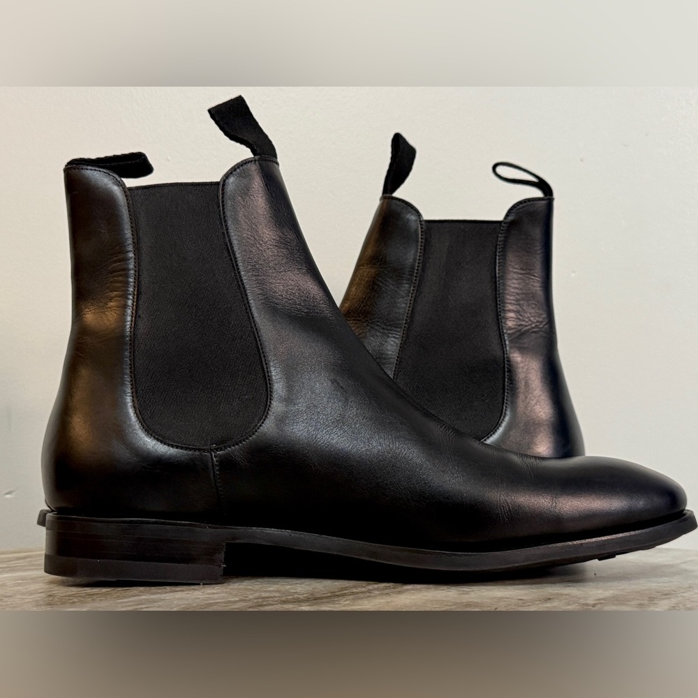 CARMINA BLACK LEATHER CHELSEA BOOT 80186 INCA UK 9 / US 10 Goodyear Spain $700 - Picture 7 of 13